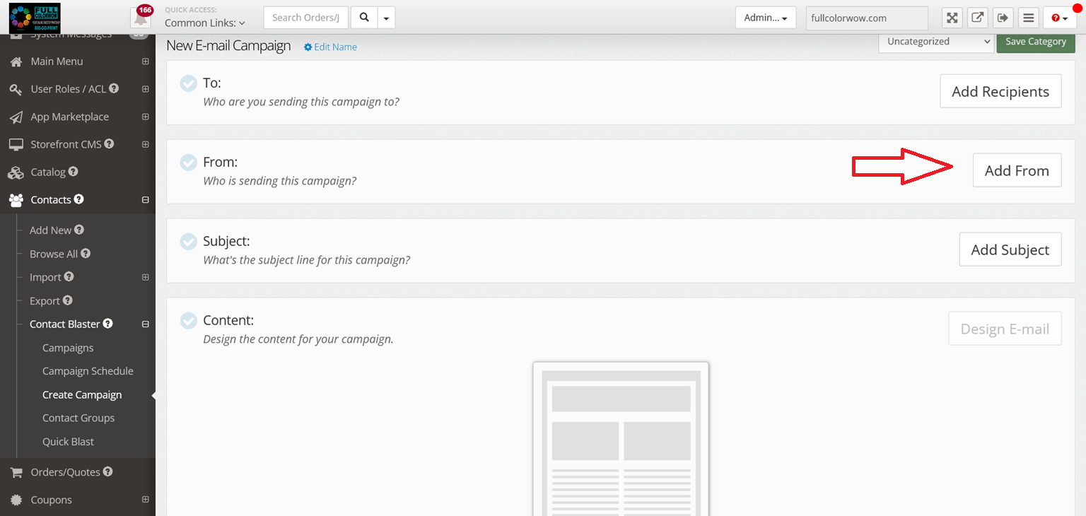 Creating an Email Campaign in Contact Blaster Campaigns